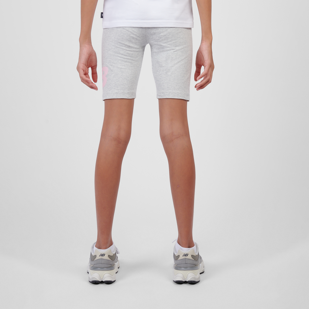 New Balance G Stacked Logo Cycle Short in GRAU