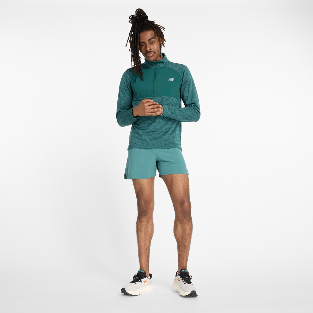 New Balance - Athletics Heat Grid 1/2 Zip - new spruce