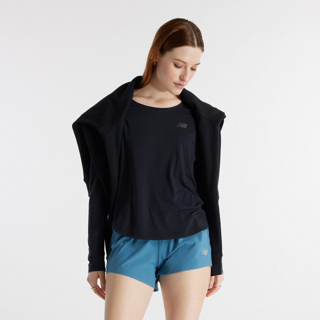 New Balance - W Drapey Jersey Long Sleeve T-Shirt - black