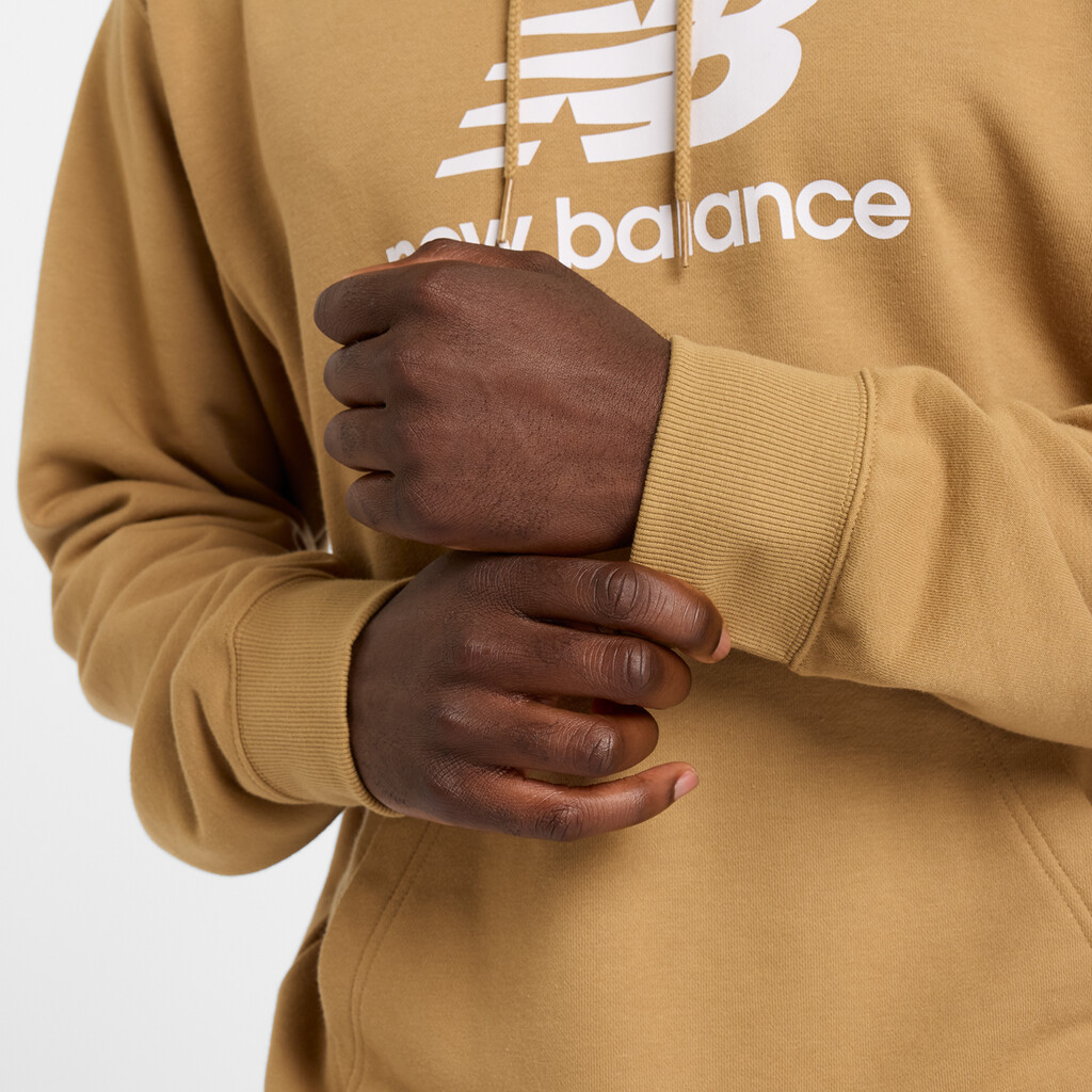 New Balance - Sport Essentials Stacked Logo French Terry Hoodie - great plains