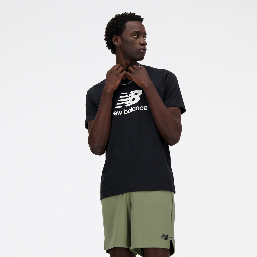 New Balance - Sport Essentials Stacked Logo T-Shirt - black