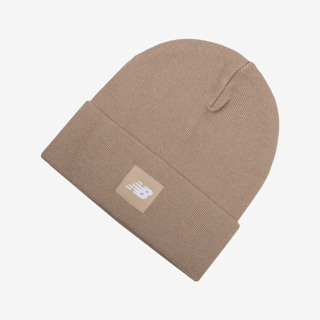 New Balance - Cuffed Beanie Flying NB Logo - stoneware