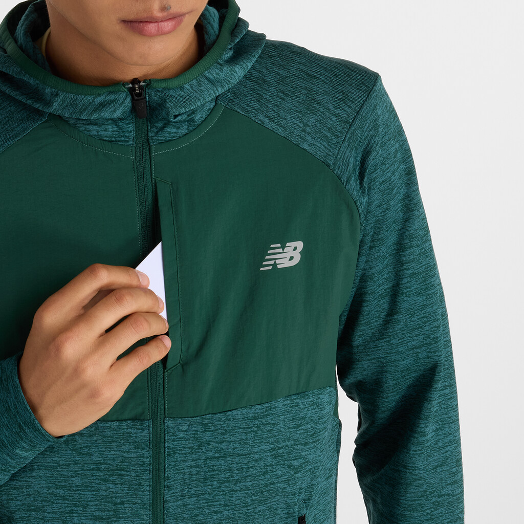 New Balance - Heat Grid Hooded Full Zip - new spruce