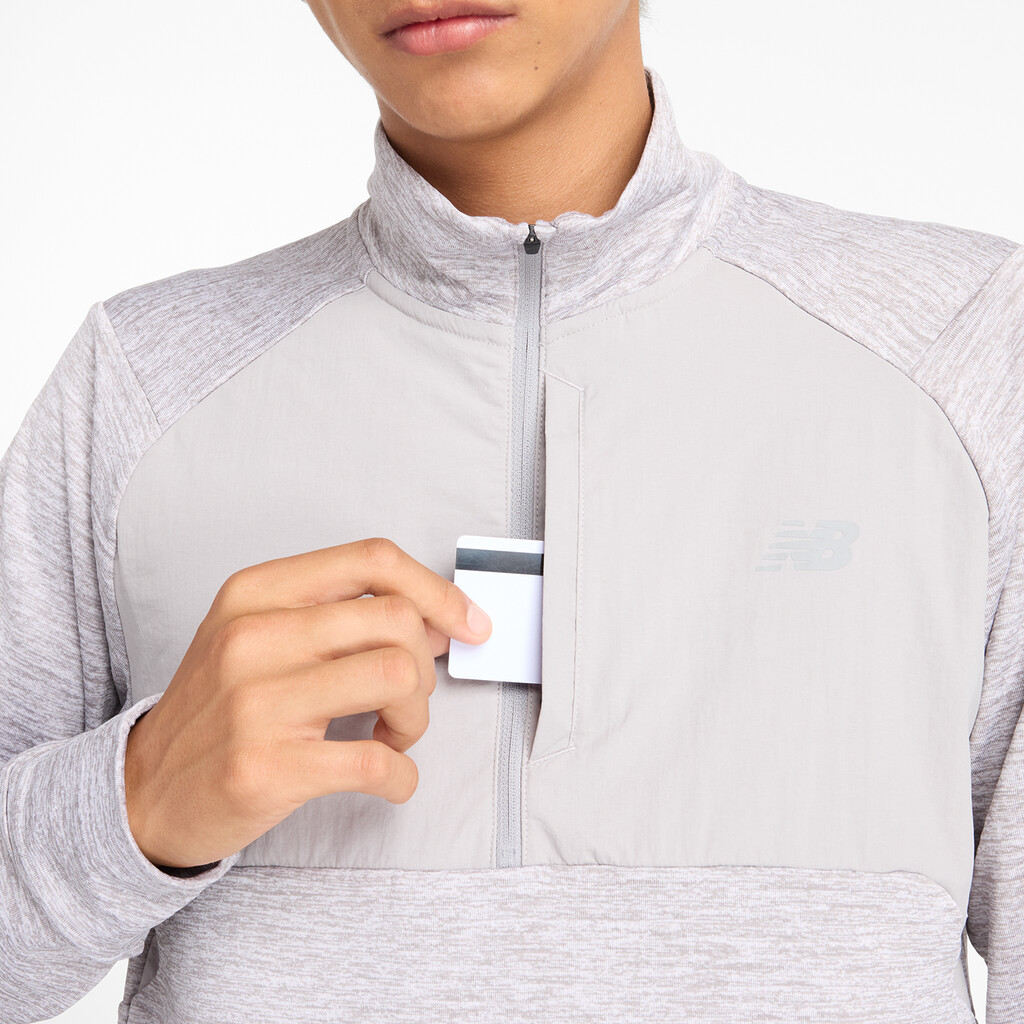 New Balance - Athletics Heat Grid 1/2 Zip - athletic grey