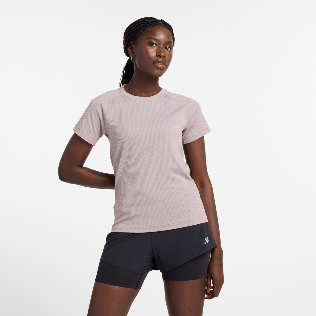 New Balance - W Seamless T-Shirt - light mushroom heather