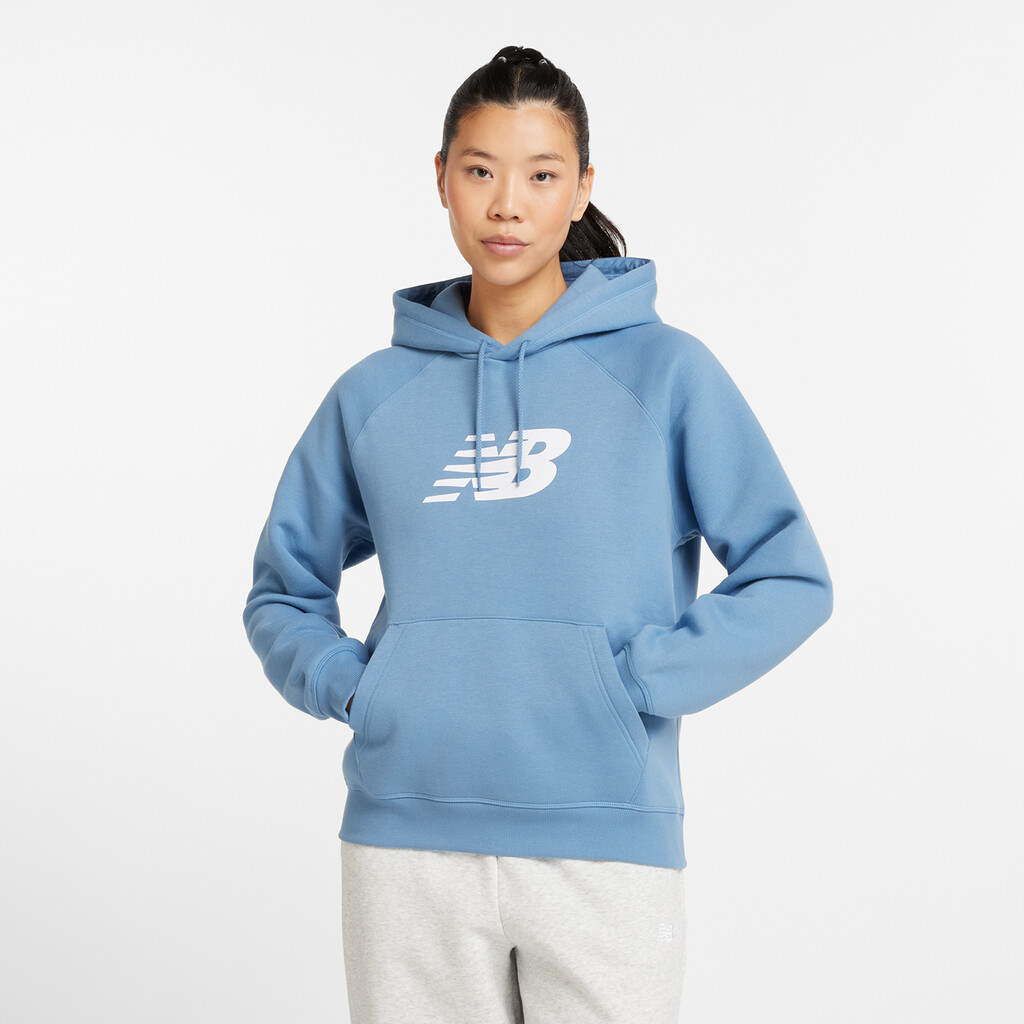 New Balance - W Sport Fleece Logo Hoodie - heron blue