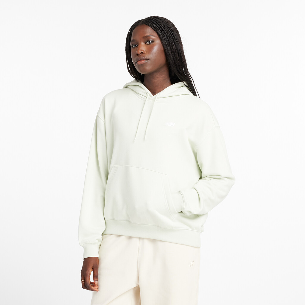New Balance - W Sport Essentials French Terry Small Logo Hoodie - natural mint