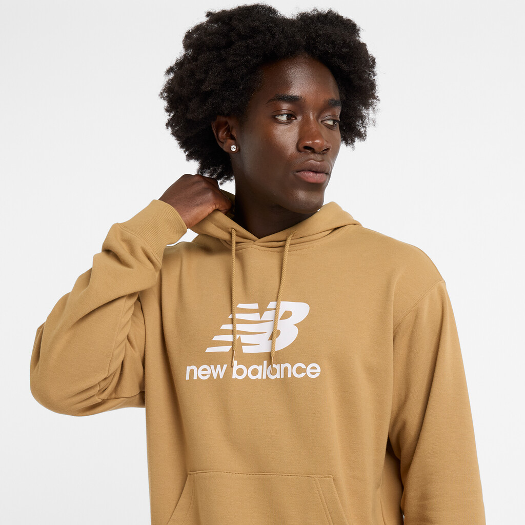 New Balance - Sport Essentials Stacked Logo French Terry Hoodie - great plains