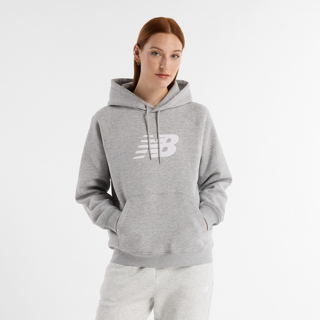 New Balance - W Sport Fleece Logo Hoodie - athletic grey