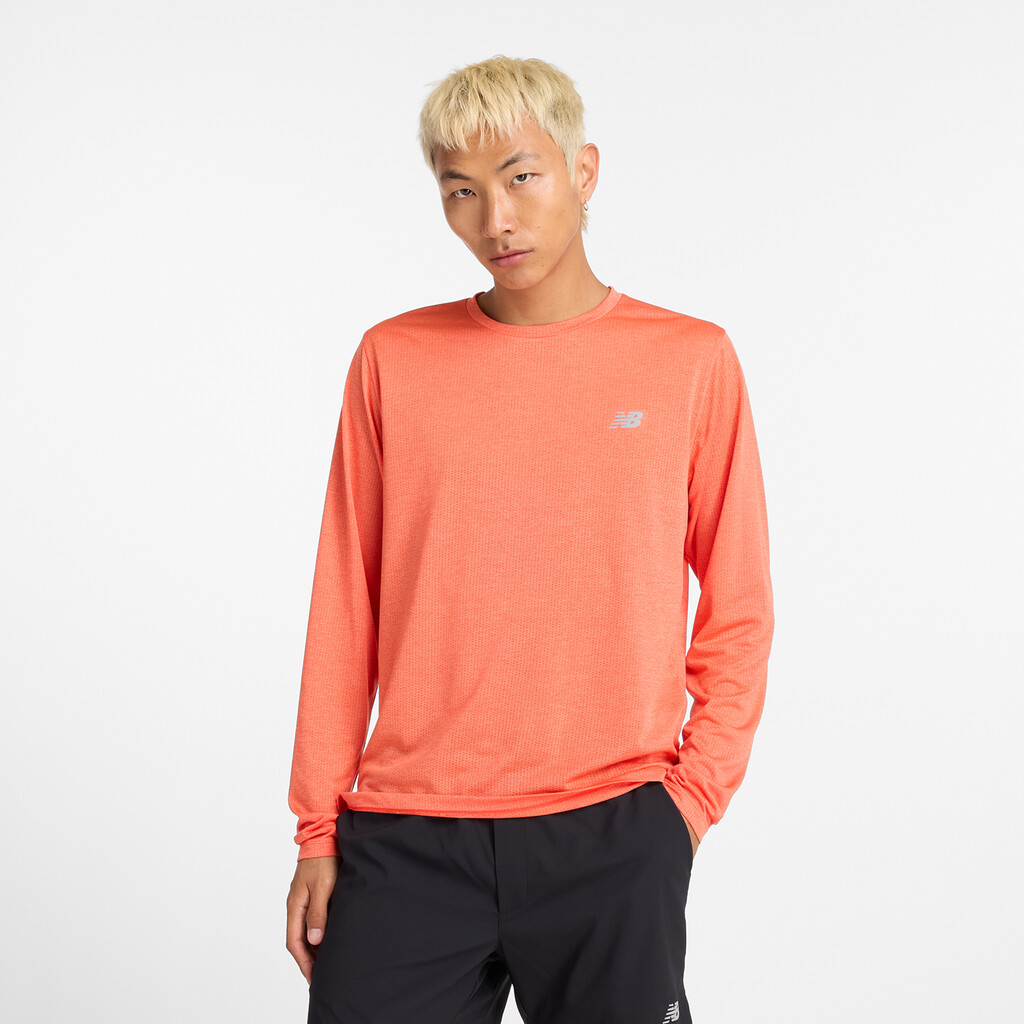 New Balance - NB Athletics Run Long Sleeve T-Shirt - neo flame heather