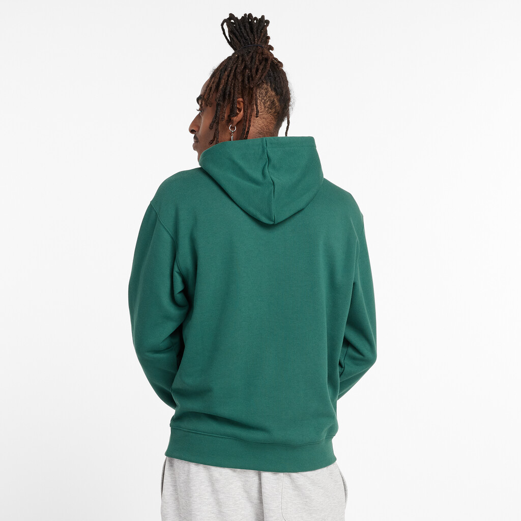 New Balance - Sport Essentials Stacked Logo French Terry Hoodie - nightwatch green