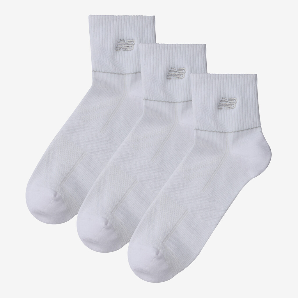 New Balance - Running Repreve Ankle Socks 3 Pack - white