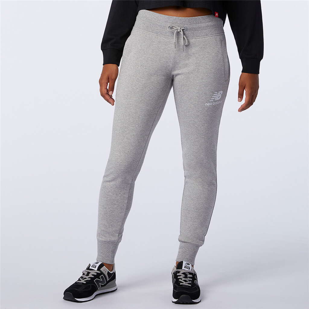 New Balance - W Essentials Stacked Logo Sweatpant - athletic grey