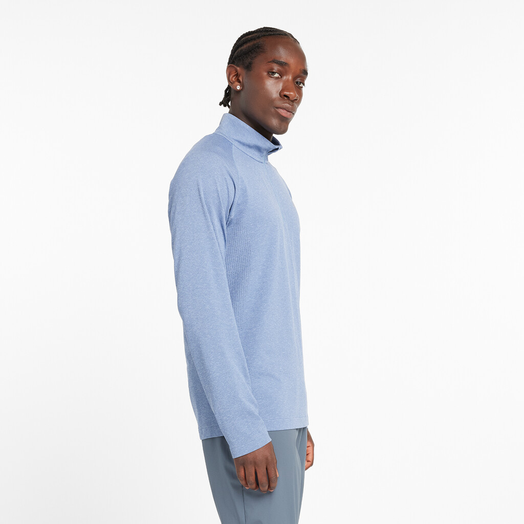 New Balance - NB Athletics Seamless 1/4 Zip - heron blue