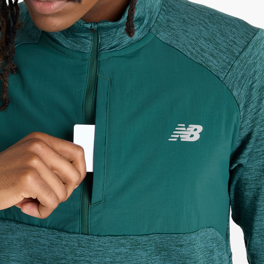 New Balance - Athletics Heat Grid 1/2 Zip - new spruce