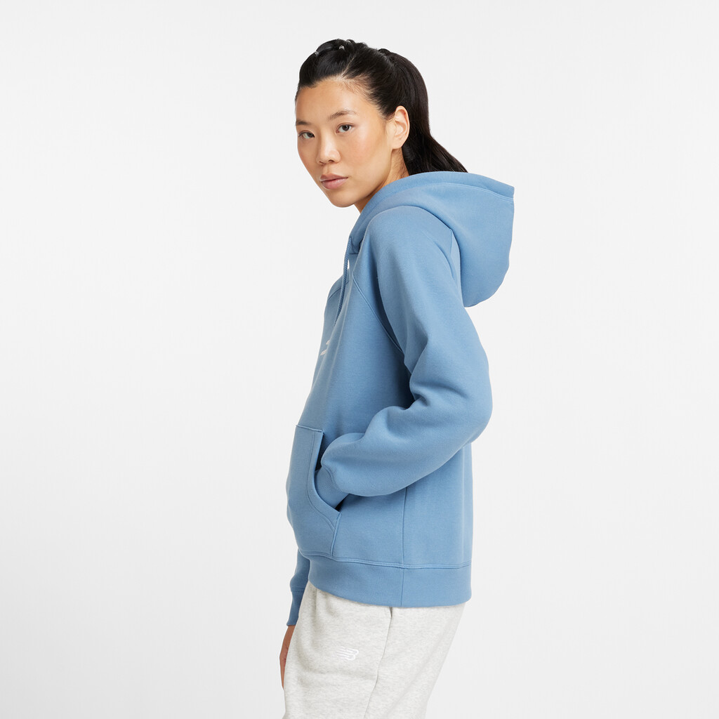 New Balance - W Sport Fleece Logo Hoodie - heron blue