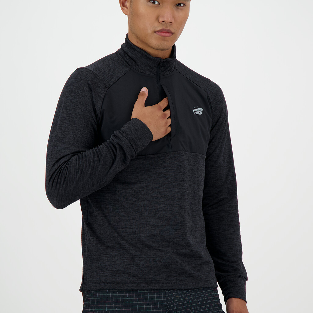 New Balance - Athletics Heat Grid 1/2 Zip - black