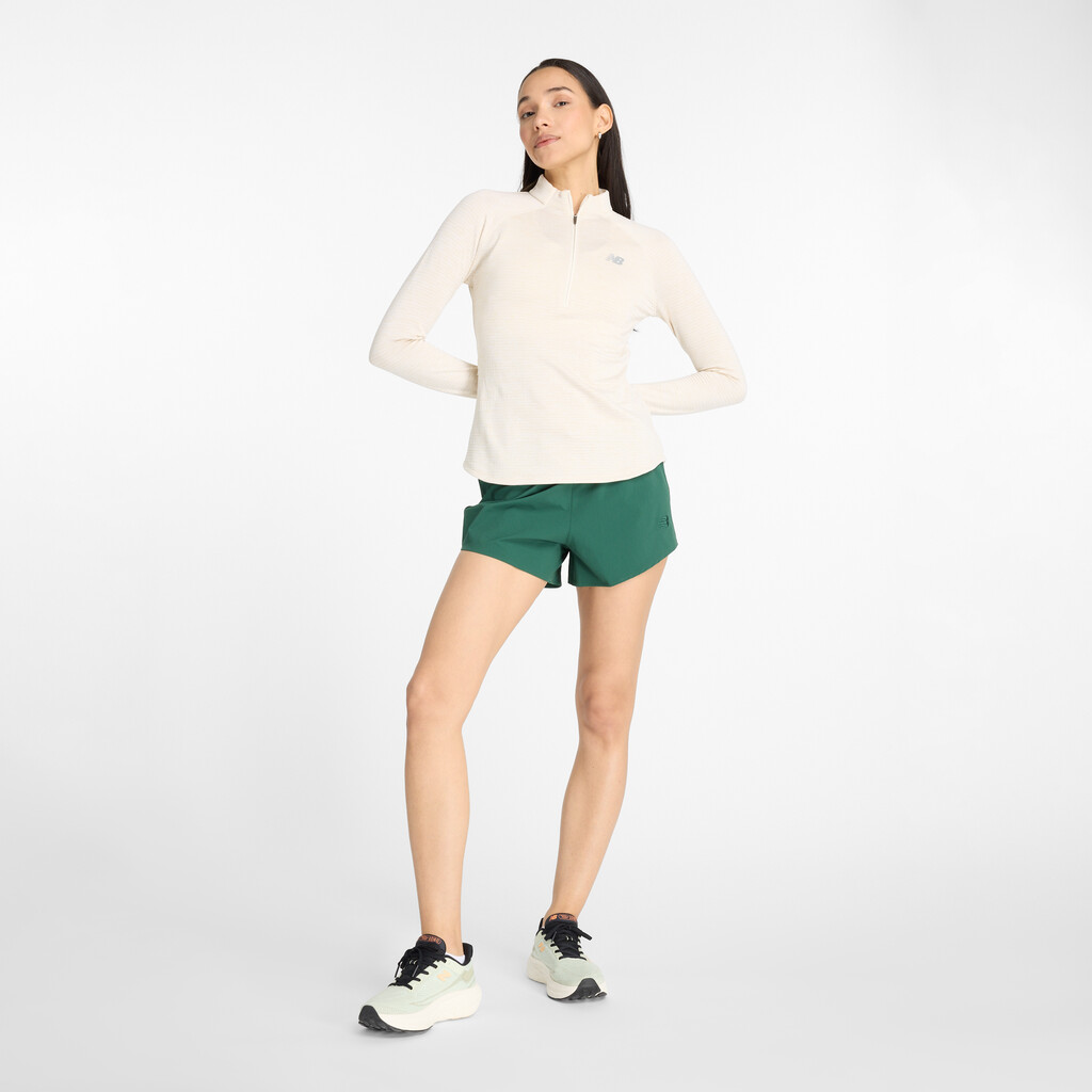 New Balance - W Athletics Heat Grid Half Zip - linen heather