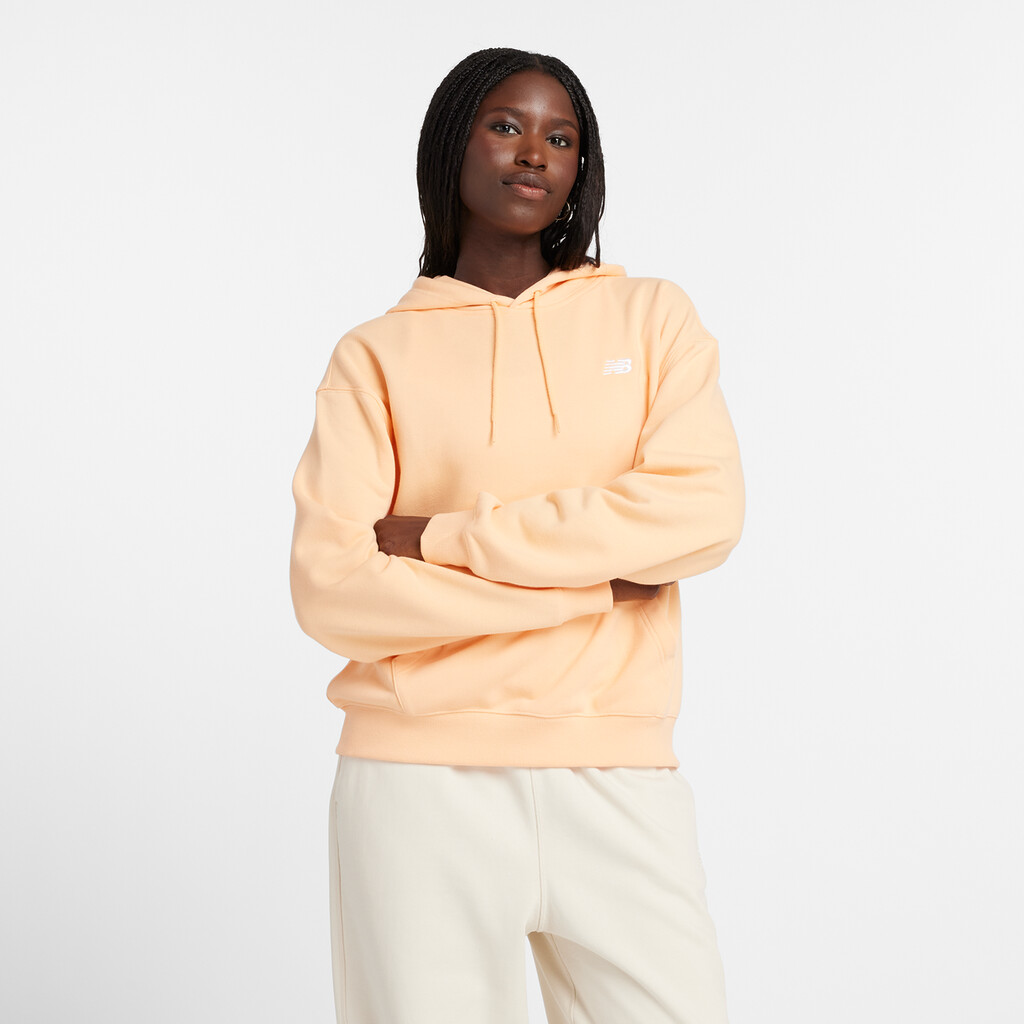 New Balance - W Sport Essentials French Terry Small Logo Hoodie - peach blossom