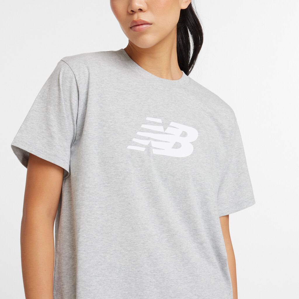 New Balance - W Sport Jersey Relaxed Logo T-Shirt - athletic grey