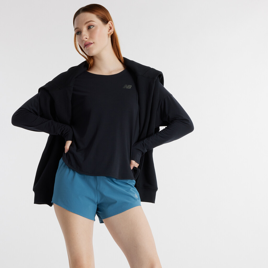 New Balance - W Drapey Jersey Long Sleeve T-Shirt - black