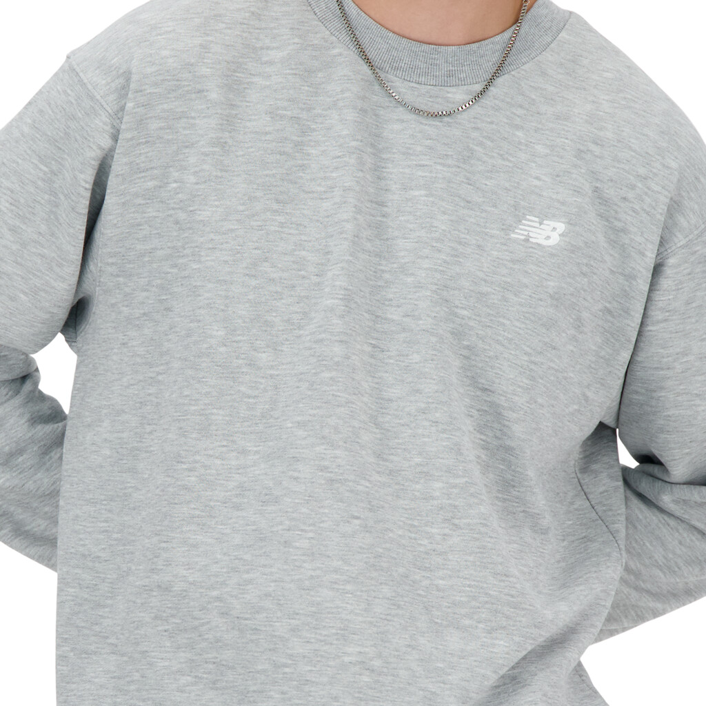 New Balance - Sport Essentials Small Logo French Terry Crew - athletic grey