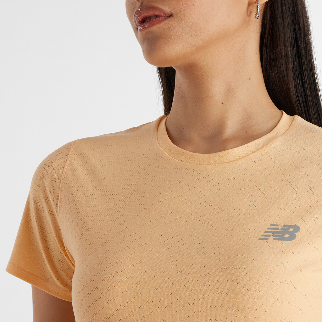 New Balance - W Jacquard Short Sleeve - peach blossom