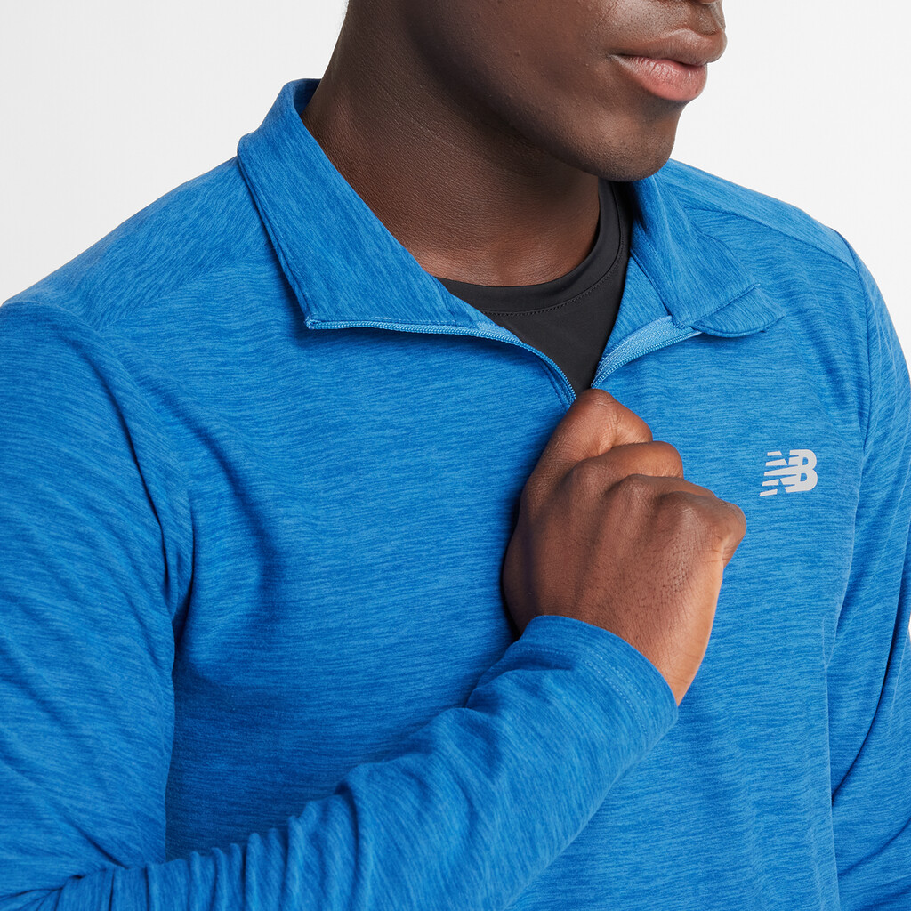 New Balance - Space Dye 1/4 Zip - blue agate