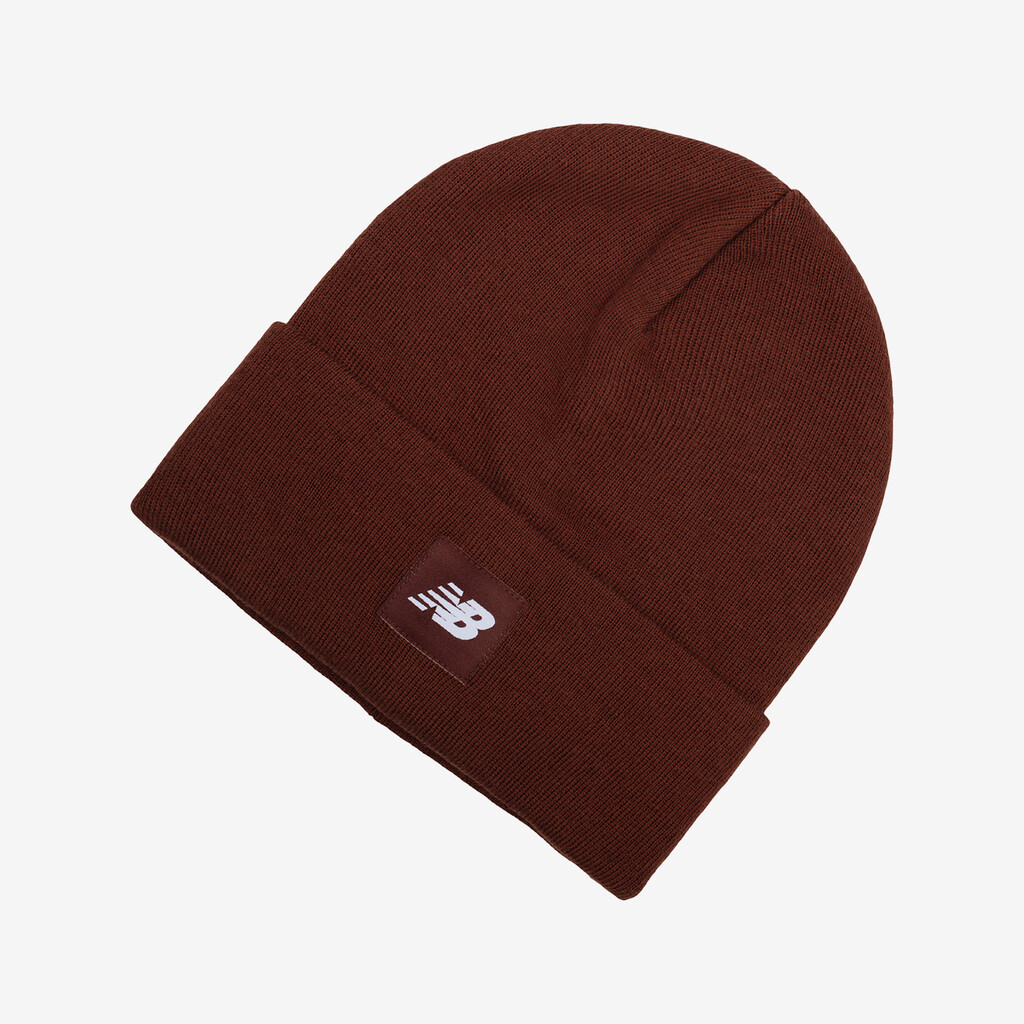 New Balance - Cuffed Beanie Flying NB Logo - rich oak