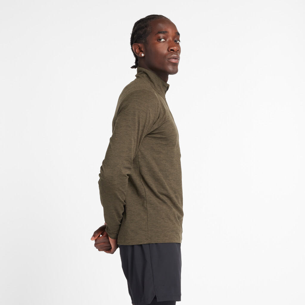 New Balance - Core Space Dye 1/4 Zip - dark moss