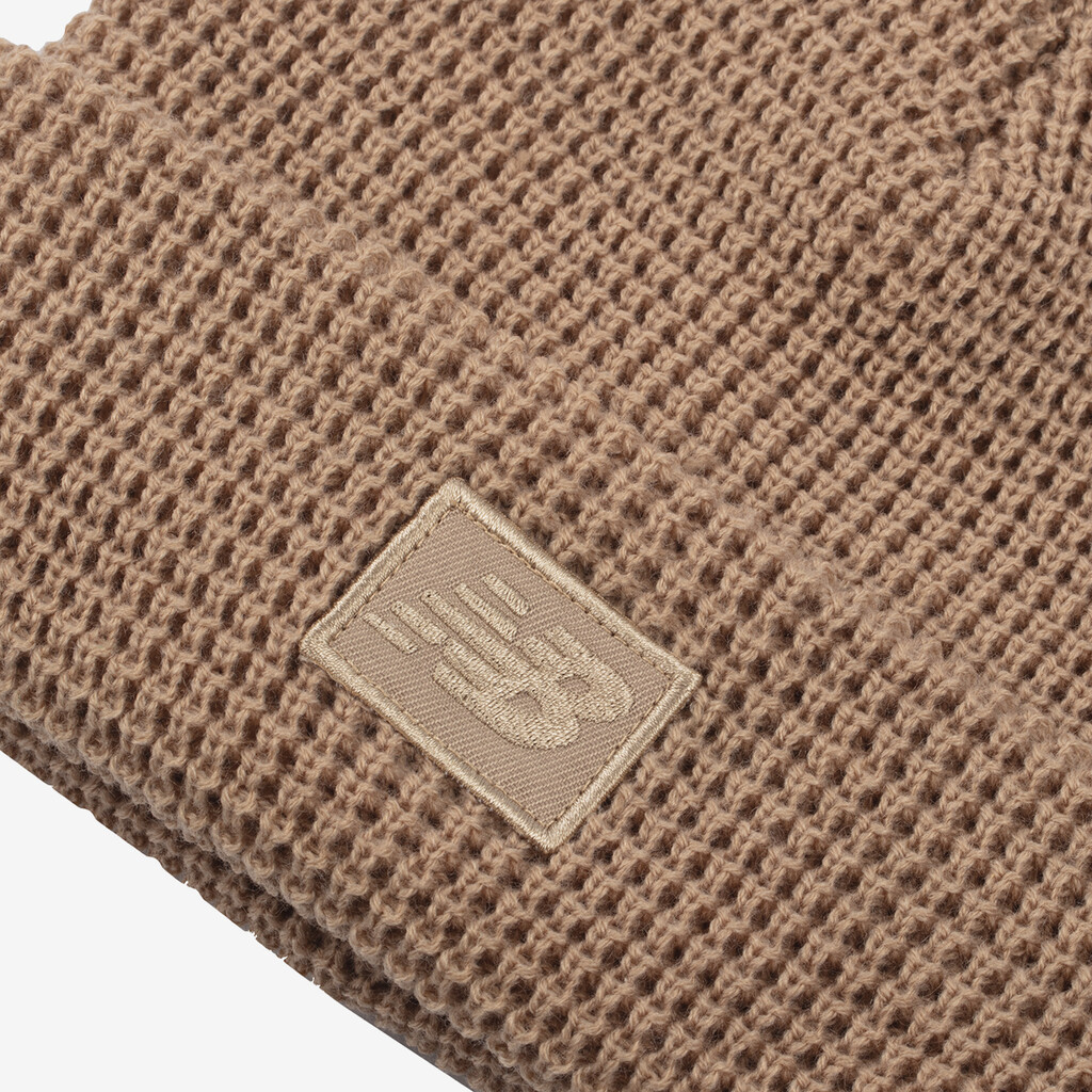 New Balance - Waffle Knit Cuffed Beanie - stoneware