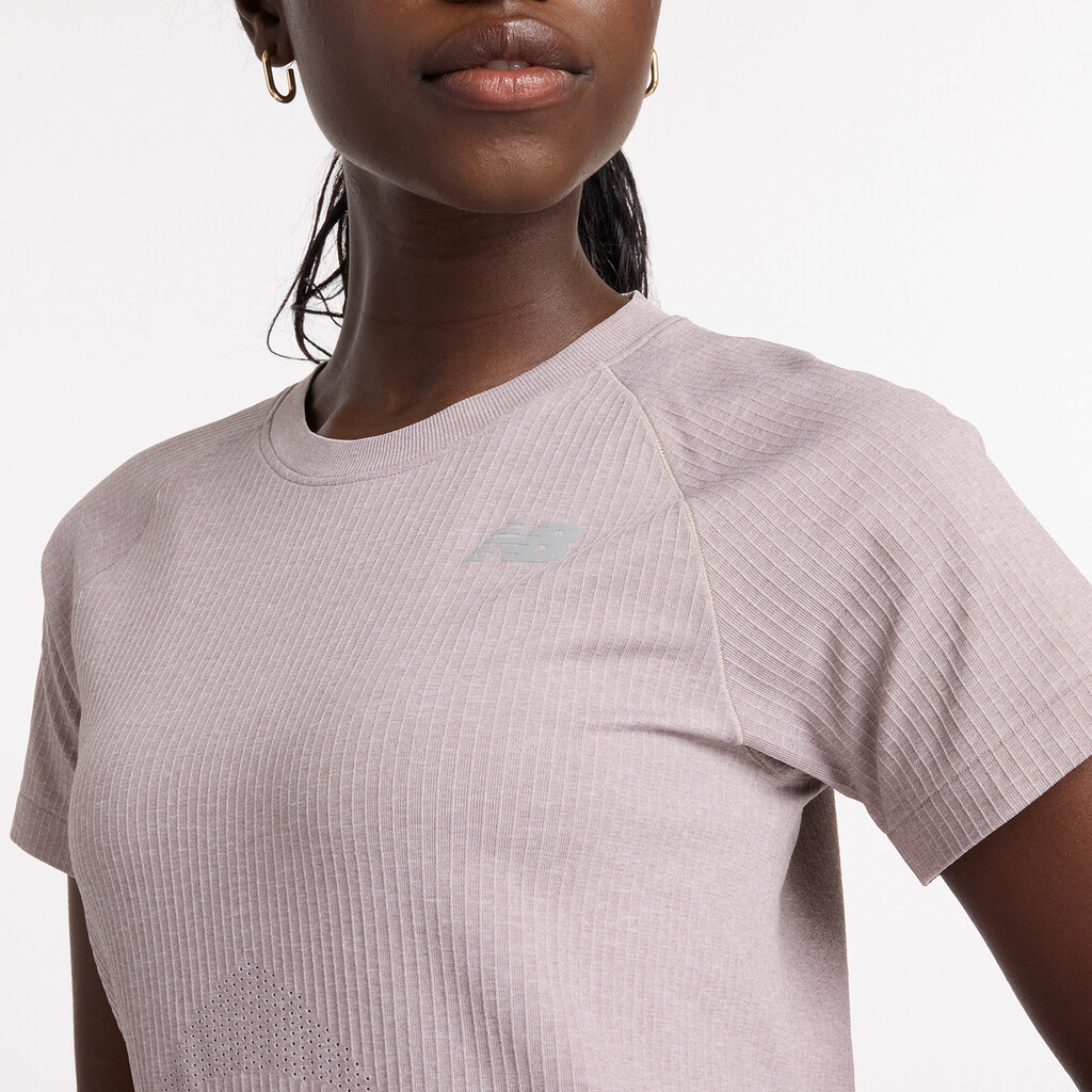 New Balance - W Seamless T-Shirt - light mushroom heather