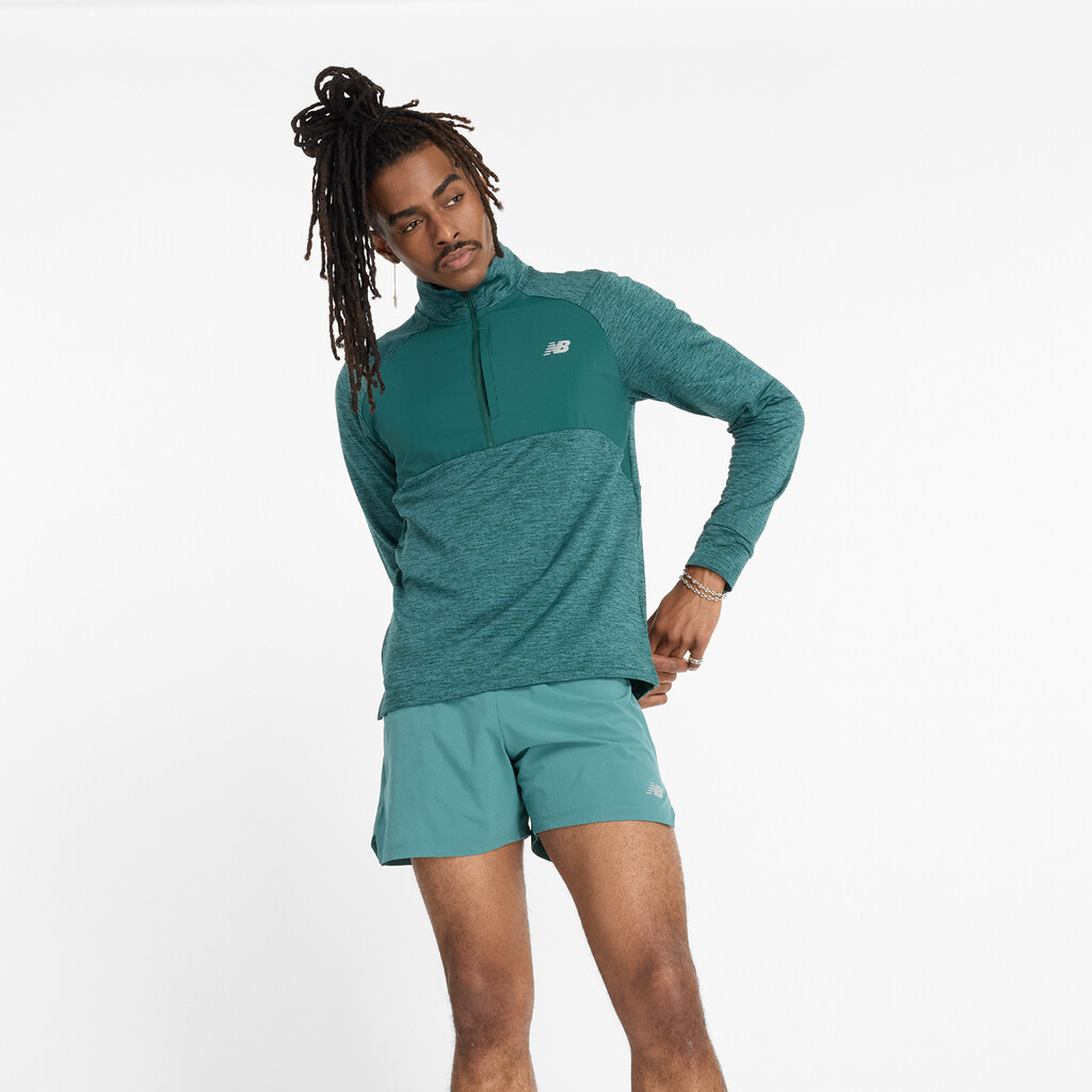 New Balance - Athletics Heat Grid 1/2 Zip - new spruce