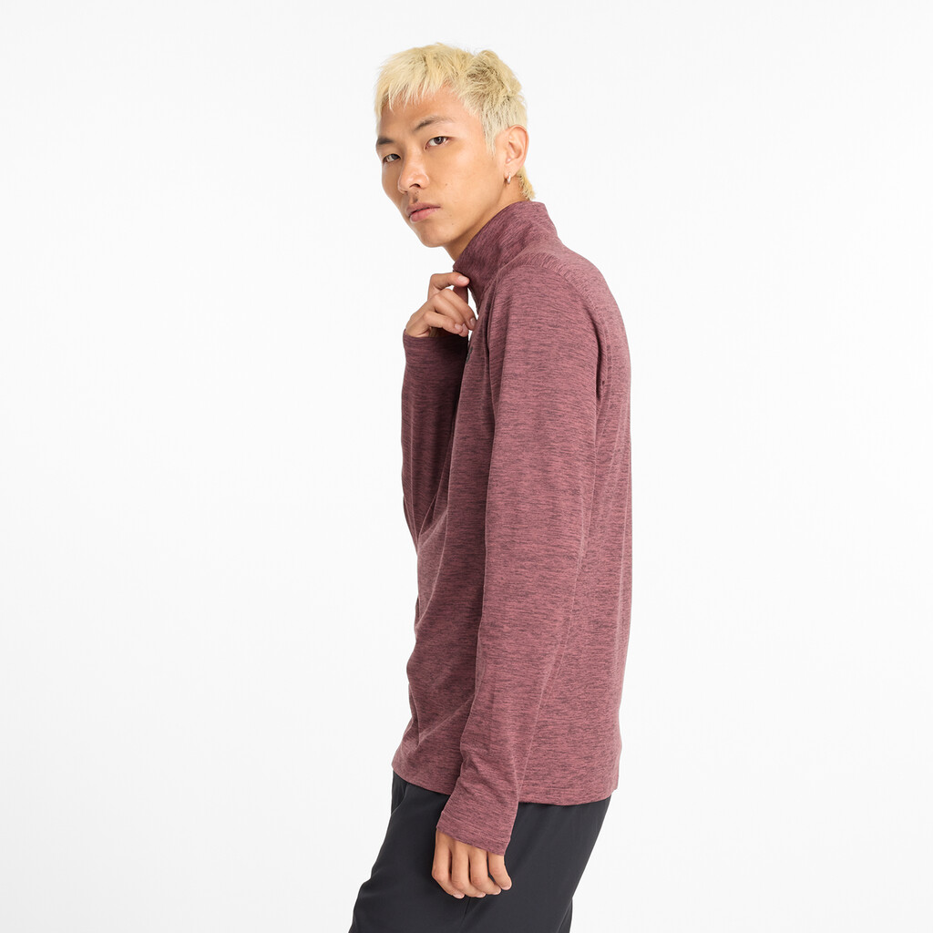 New Balance - Core Space Dye 1/4 Zip - washed burgundy