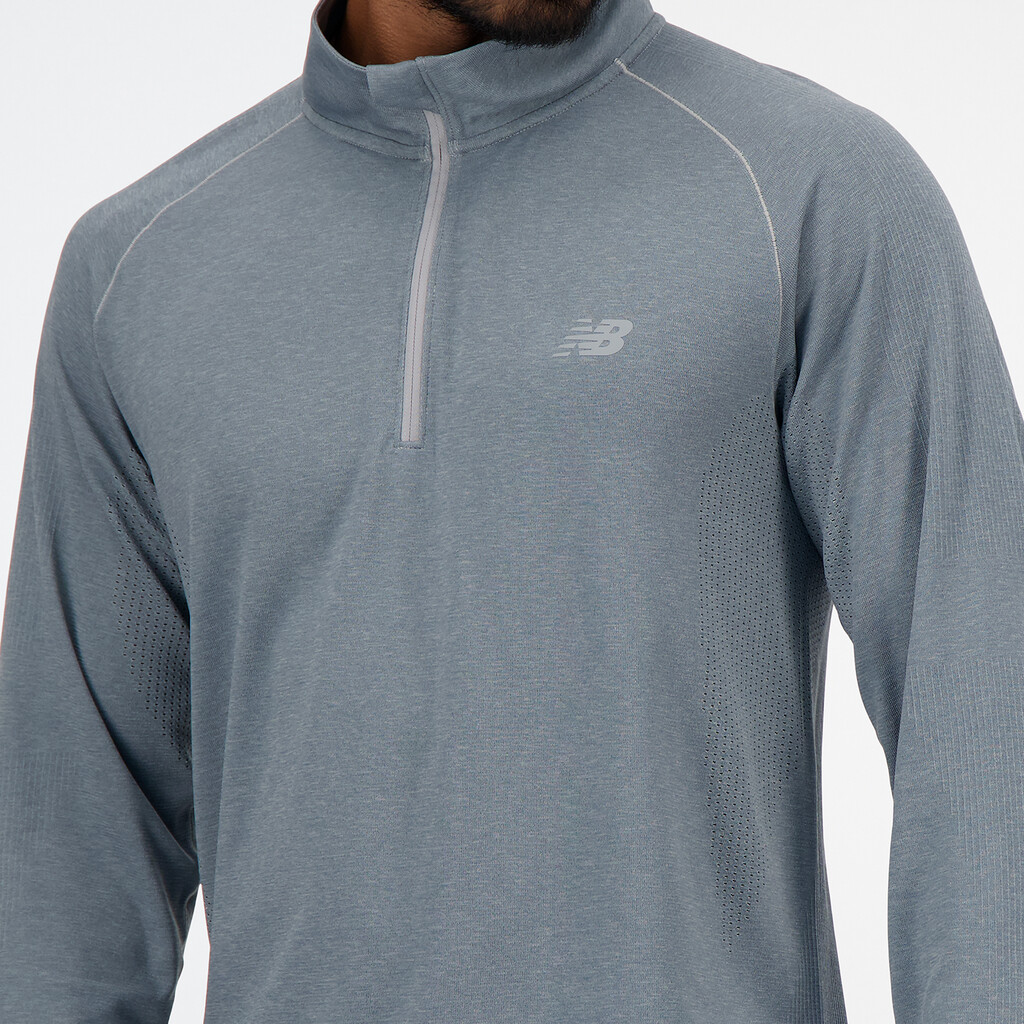 New Balance - NB Athletics Seamless 1/4 Zip - athletic grey